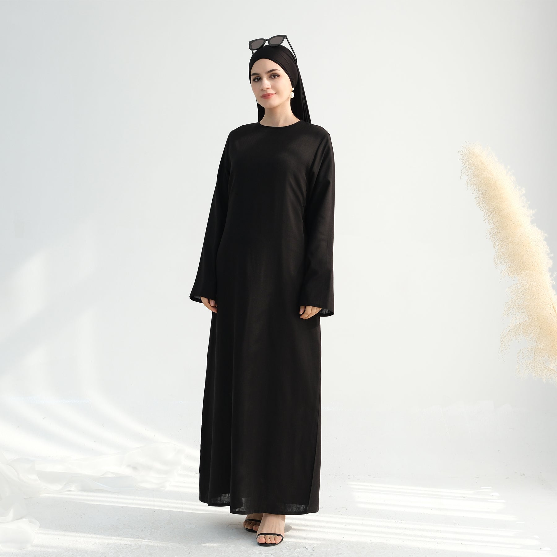 PREMIUM COTTON MAXI DRESS BLACK